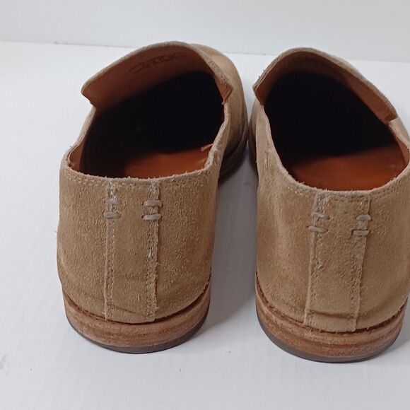 Frye Shoes Mens 10.5 Suede Loafers Slip On Ash Venetian Leather Casual Dress - Picture 5 of 10